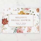 Romantische Floral Mini Champagne flesetiketten Sparkling Wijnetiket (Enkel label)