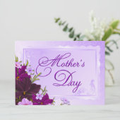 Romantische Floral Moederdag Brunch Kaart (Staand voorkant)