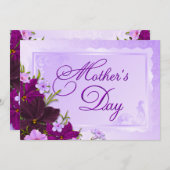 Romantische Floral Moederdag Brunch Kaart (Voorkant / Achterkant)