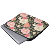 Romantische Floral Noir met handgeschilderde stijl Laptop Sleeve (Voorkant onderkant)