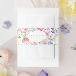 Romantische Floral Regency Era Wedding Uitnodigingen Wikkel