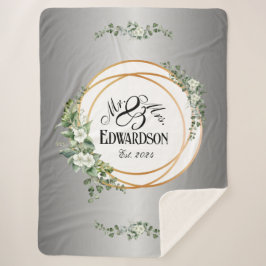 Romantische Floral Sherpa Deken Gouden Ringen