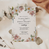 Romantische Floral Spring Wedding Kaart