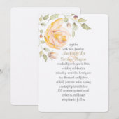 Romantische Floral Waterverf bruiloft initiaties Kaart (Voorkant / Achterkant)