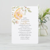 Romantische Floral Waterverf bruiloft initiaties Kaart (Staand voorkant)