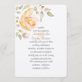 Romantische Floral Waterverf bruiloft initiaties Kaart