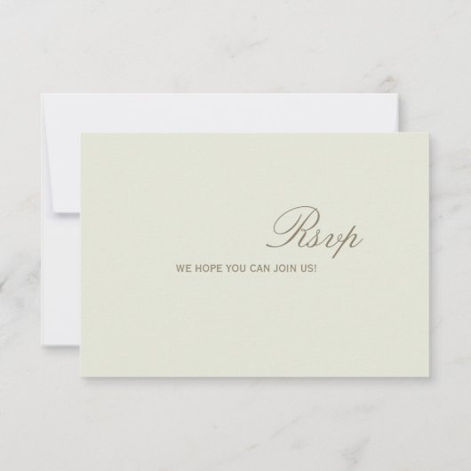 Romantische Floral Wedding RSVP | Script-lettertyp (Achterkant)
