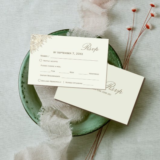 Romantische Floral Wedding RSVP | Script-lettertyp