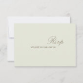Romantische Floral Wedding RSVP | Script-lettertyp Kaartje (Achterkant)