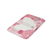 Romantische florale achtergrond met schattig konij badmat (Gekanteld)