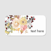 Romantische florale, Waterverf Classic Name Tag (Voorkant)