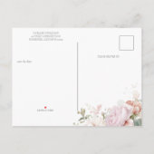 Romantische florale waterverf rozen Save the Date Aankondigingskaart (Achterkant)