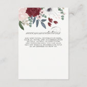 Romantische Florals Accommodaties Informatiekaartje (Voorkant)