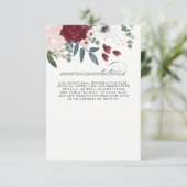 Romantische Florals Accommodaties Informatiekaartje (Staand voorkant)