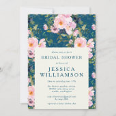  Romantische Florals in blauw Vrijgezellenfeest Kaart (Voorkant)