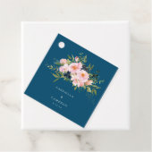  Romantische Florals in Blue Wedding Bedankjes Labels (In situ)