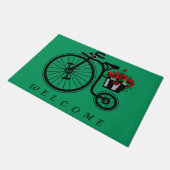 Romantische  Flowers Bike - Welkom Deurmat (Schuin)