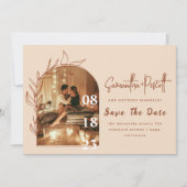 Romantische Foliage Arch Save The Date Kaarten (Voorkant)