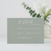 Romantische Forest RSVP-kaart RSVP Kaartje (Staand voorkant)