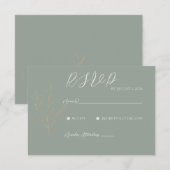 Romantische Forest RSVP-kaart RSVP Kaartje (Voorkant / Achterkant)