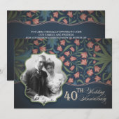 romantische foto 40ste verjaardag kaart (Voorkant / Achterkant)