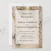 Romantische foto Botanisch Script Moderne bruiloft Kaart (Voorkant)