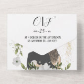 Romantische foto bruiloft alles in één uitnodiging (Achterkant)