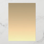 Romantische foto Bruiloft Gouden folie uitnodiging (Achterkant)