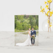 Romantische foto Dankbriefje Kaart (Gele Bloem)