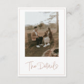 Romantische foto eenvoudig De Details Enclosure Ka Informatiekaartje (Voorkant)
