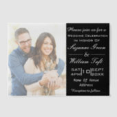 Romantische foto en tekst bruiloft uitnodiging (Voorkant)