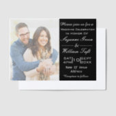 Romantische foto en tekst bruiloft uitnodiging (Offset)
