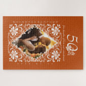 Romantische foto gebrand Sinaasappel 50 Jubileum p Legpuzzel (Horizontaal)