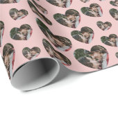 Romantische foto Harten Roze cadeaupapier (Rol Hoek)