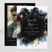 Romantische foto Hemelse bruiloft Save The Date (Voorkant / Achterkant)