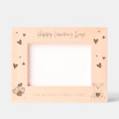 Romantische foto met hart en Beer Gegraveerde Lijstjes (Voorkant)