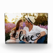 Romantische foto met liefde en harten kalligrafie (Voorkant)