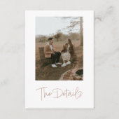 Romantische foto Minimale details De Kaart van de  (Voorkant)