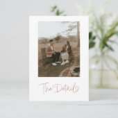 Romantische foto Minimale details De Kaart van de  (Staand voorkant)