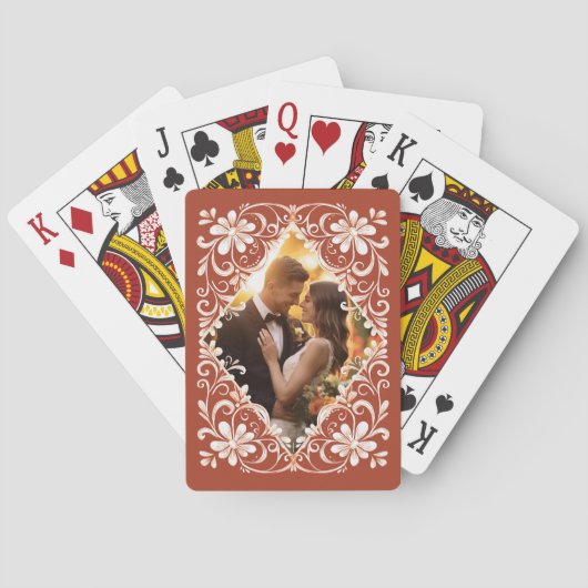 Romantische foto Red Rust Speelkaarten (Achterkant)