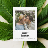 Romantische  foto Retro Namen Casual bruiloft Save The Date