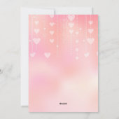 Romantische foto Roze Hart Gelukkige Valentijnsdag Feestdagenkaart (Achterkant)