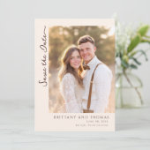 Romantische foto save the date (Staand voorkant)