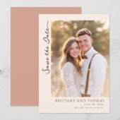 Romantische foto save the date (Voorkant / Achterkant)