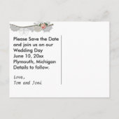 Romantische foto save the date aankondigingskaart (Achterkant)
