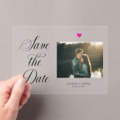 Romantische foto save the date acryl uitnodigingen (Insitu (Draagbaar))