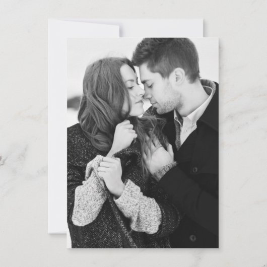 Romantische foto save the date kaart (Achterkant)