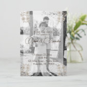 Romantische foto save the date verlovings-/trouwka (Staand voorkant)