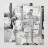 Romantische foto save the date verlovings-/trouwka (Voorkant / Achterkant)