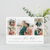 Romantische foto save the date verlovingskaarten (Staand voorkant)